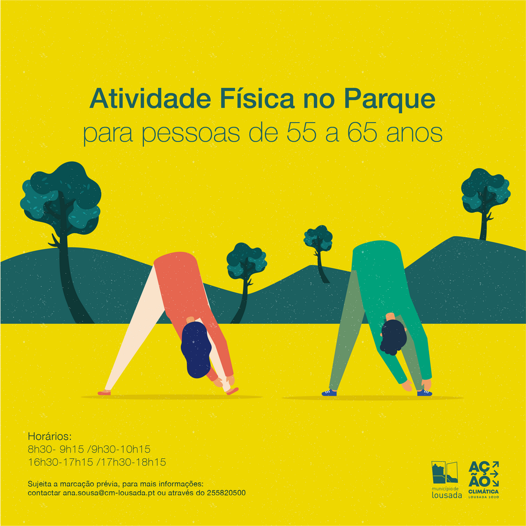 Atividade Física no Parque para pessoas de 55 a 65 anos