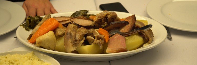 Cozido à Portuguesa e leite-creme