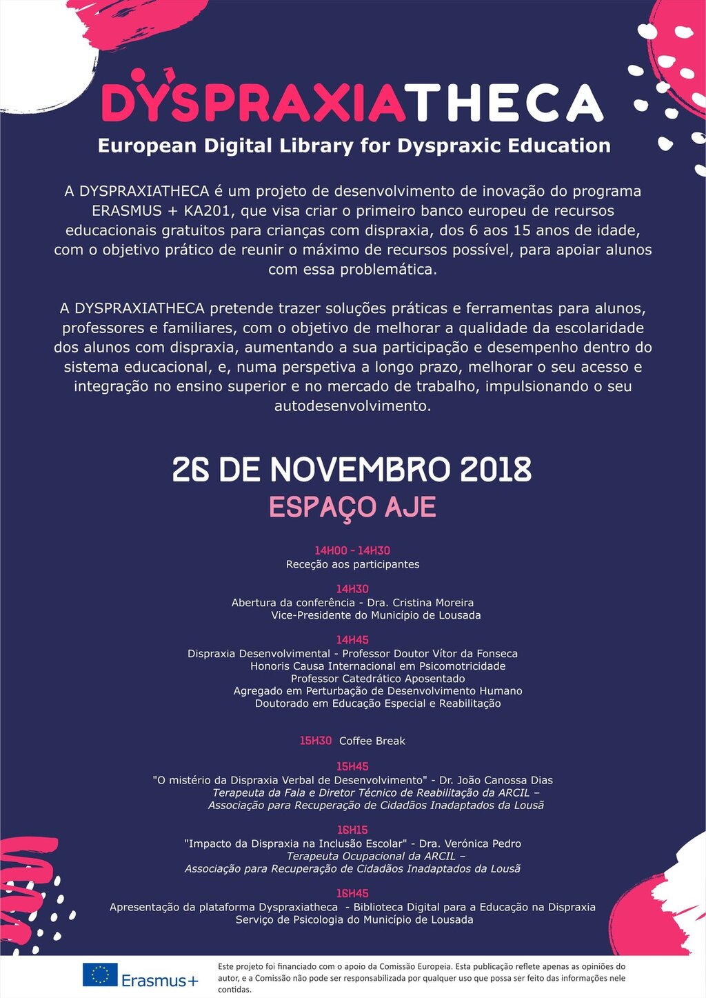 Conferência sobre Dispraxia no Espaço AJE