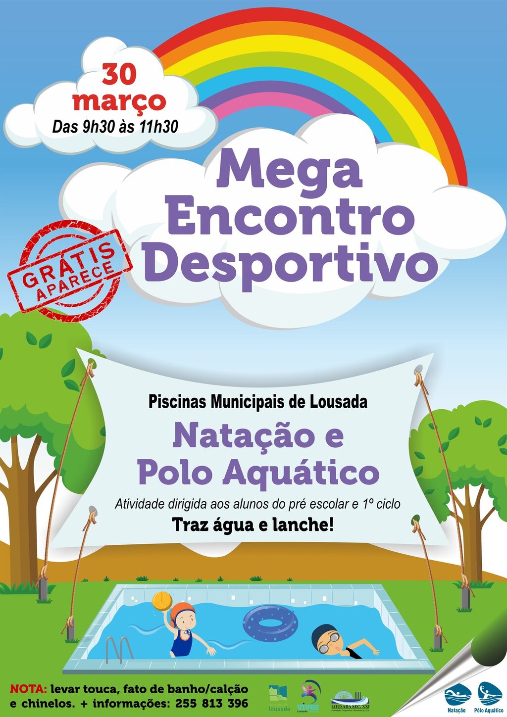 Mega Encontro Desportivo com natação e polo aquático
