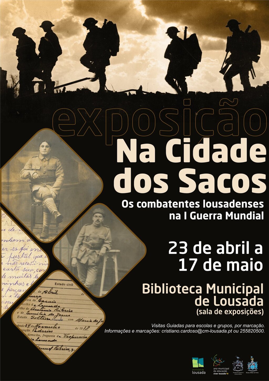 Exposição evocativa da I Guerra Mundial “Na cidade dos sacos”