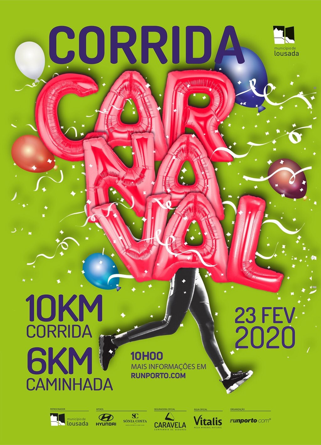 Corrida de Carnaval no domingo