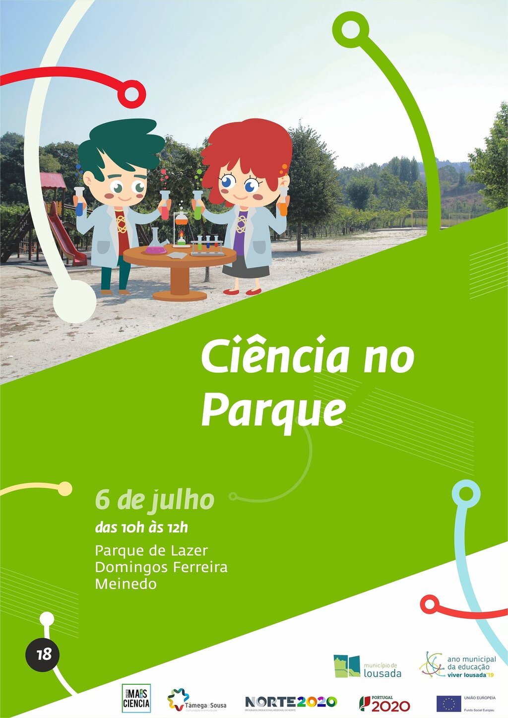 Ciência no Parque de Lazer Domingos Ferreira no sábado