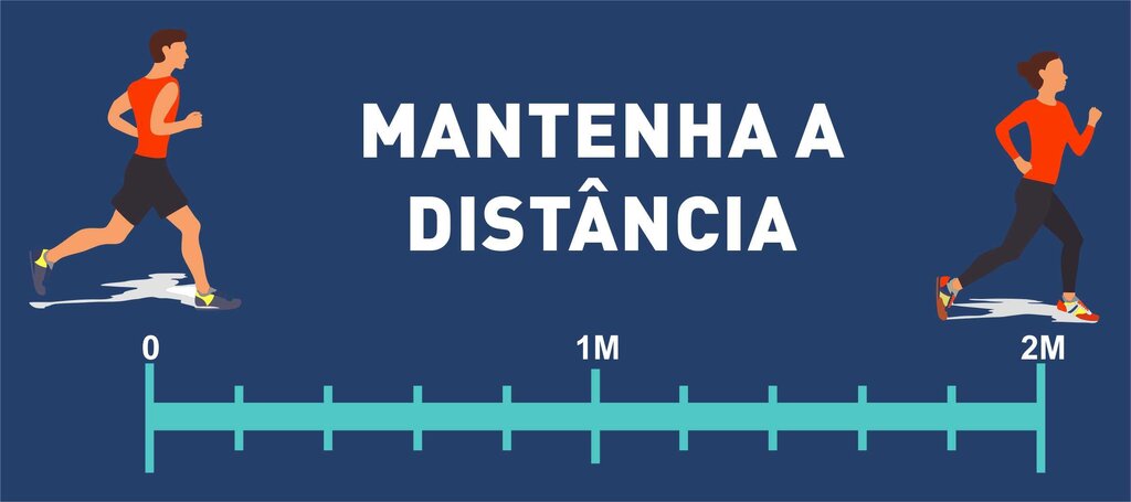 Desporto ao ar livre com regras de distanciamento
