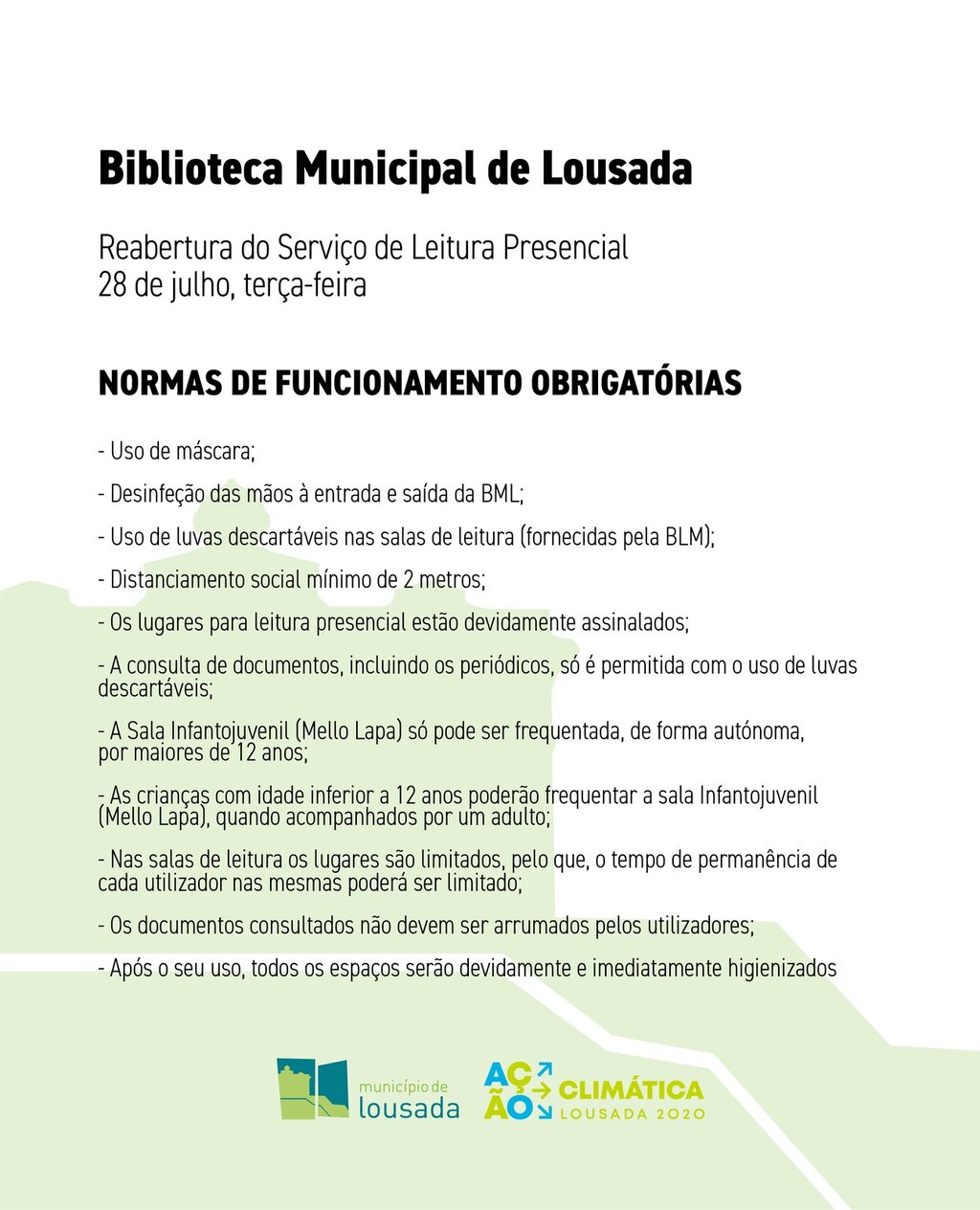 Reabertura do Serviço de Leitura Presencial