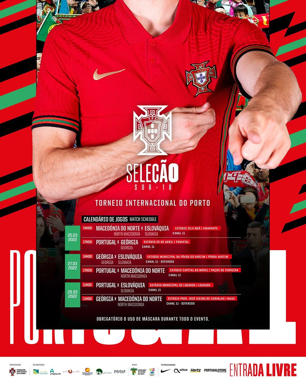 Seleção Sub18 joga em Lousada