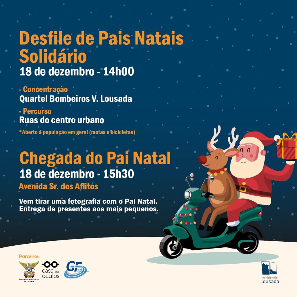 Chegada do Pai Natal e Desfile de Pais Natais 