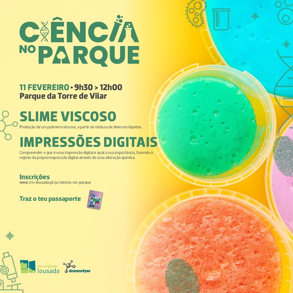 Ciência no Parque no dia 11 de fevereiro