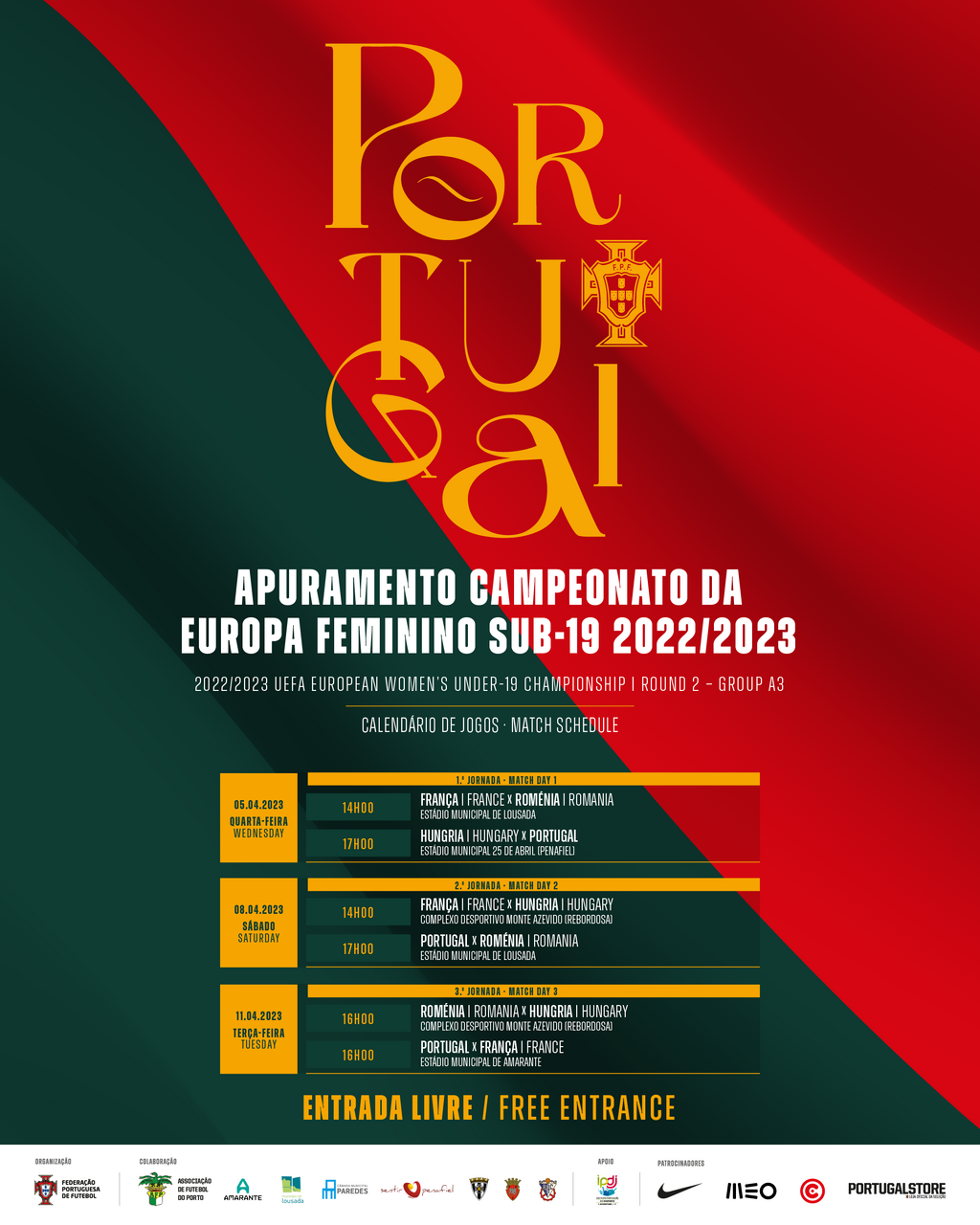 Lousada recebe jogos da Seleção Portuguesa Sub19