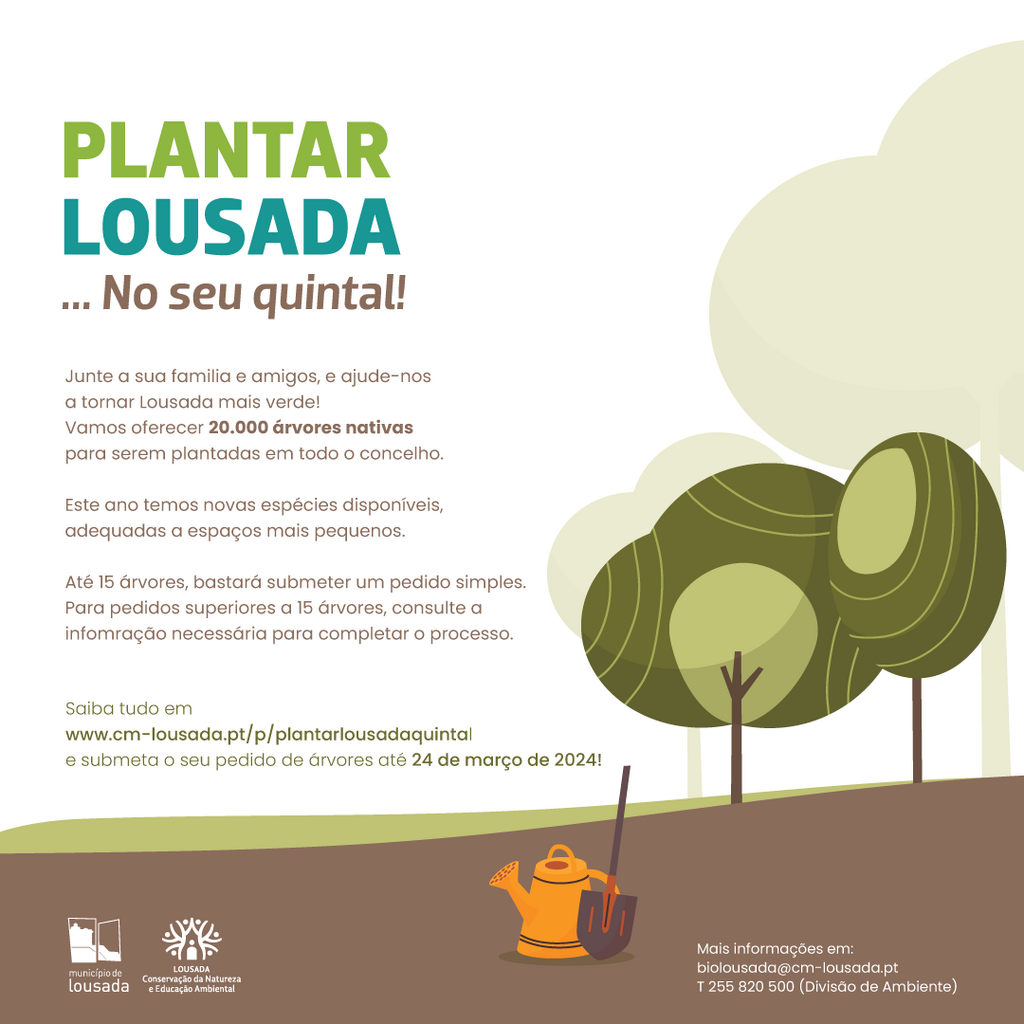Plantar Lousada… no seu quintal