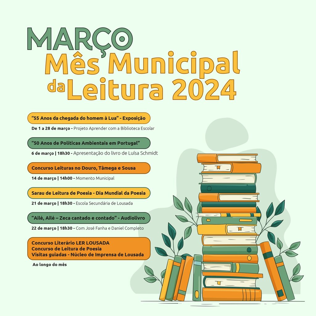 Março é o Mês Municipal da Leitura