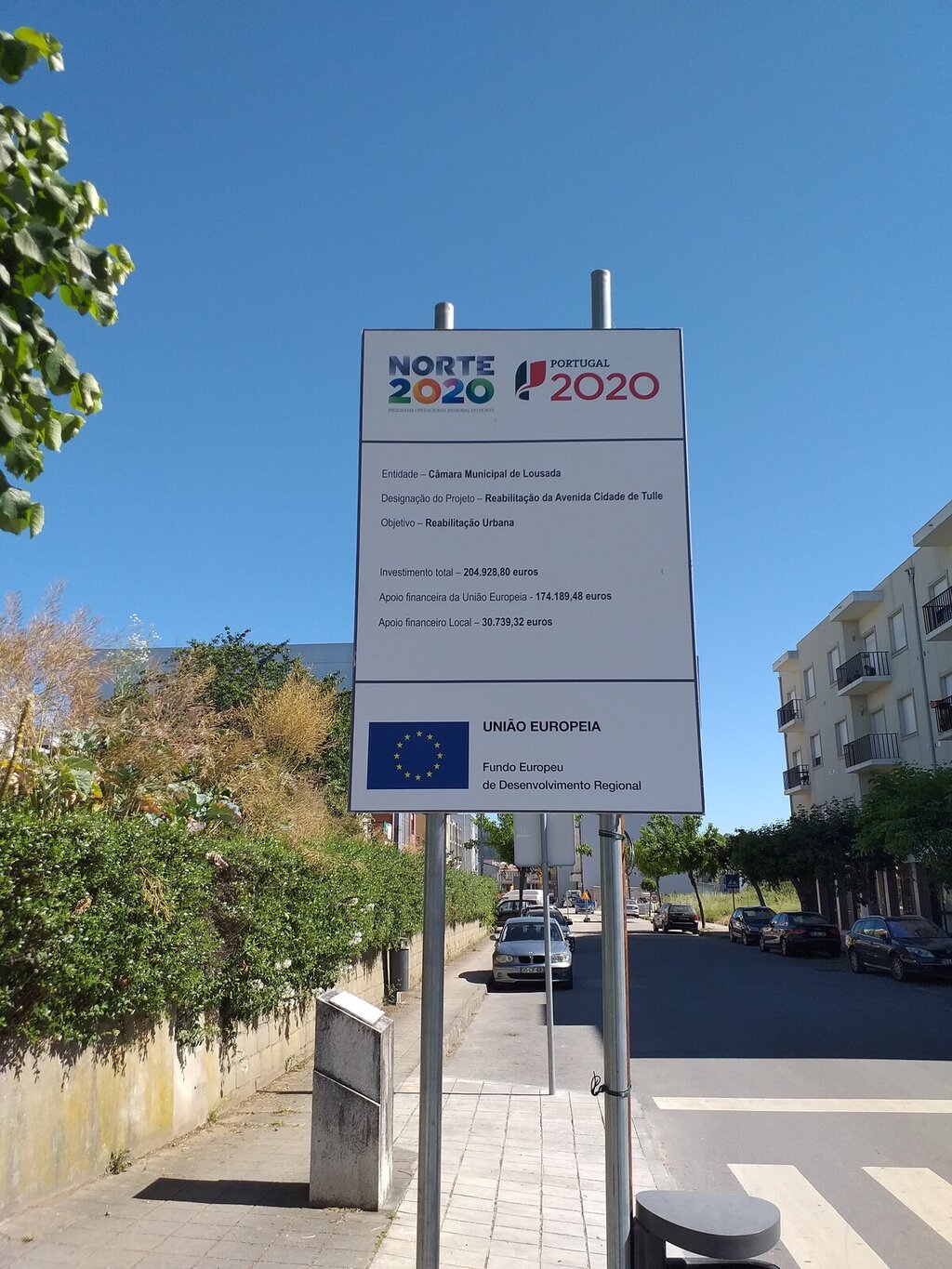 Obras de reabilitação na Avenida Cidade de Tulle