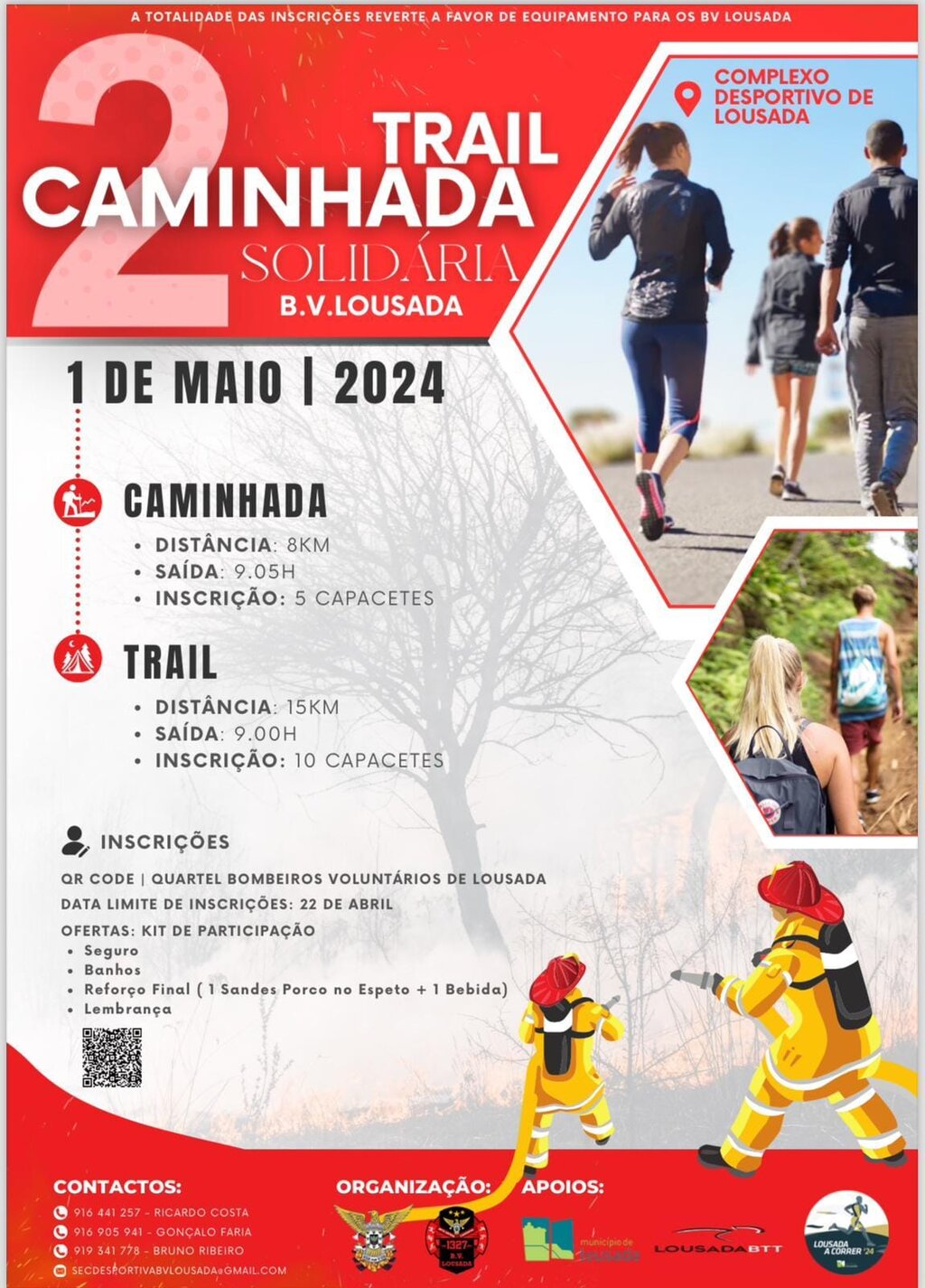2.º Trail e Caminhada Solidária dos Bombeiros Voluntários de Lousada