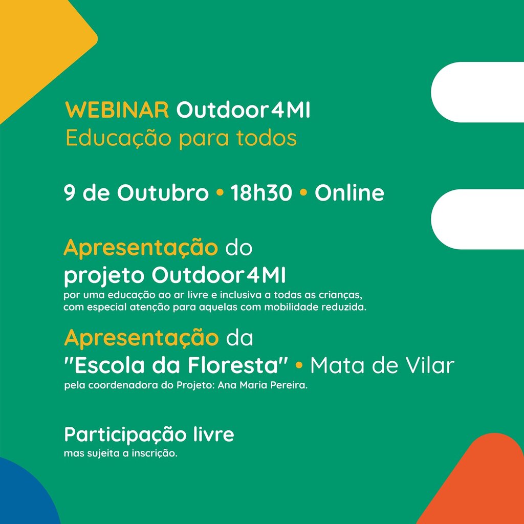 Webinar Outdoor 4MI Educação para todos