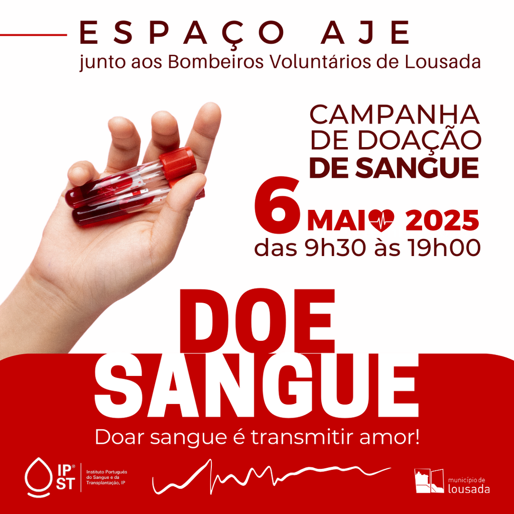 Campanha de Doação de Sangue no dia 6 de maio