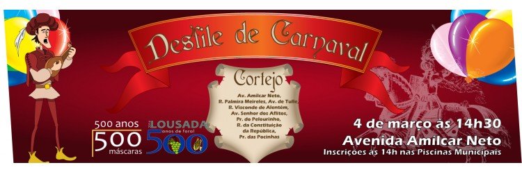 Dia de Carnaval há desfile nas ruas da Vila