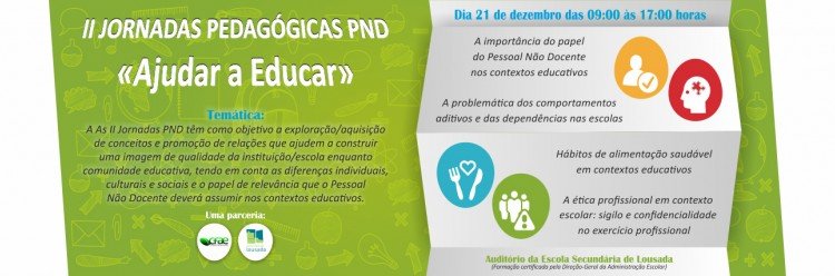 Jornadas “Ajudar a educar” para pessoal não docente