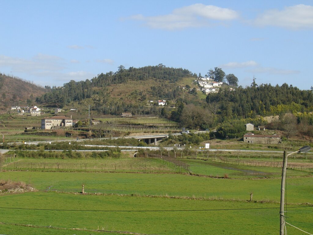 Castro de São Domingos (Cristelos). Perspectiva do quadrante Oeste